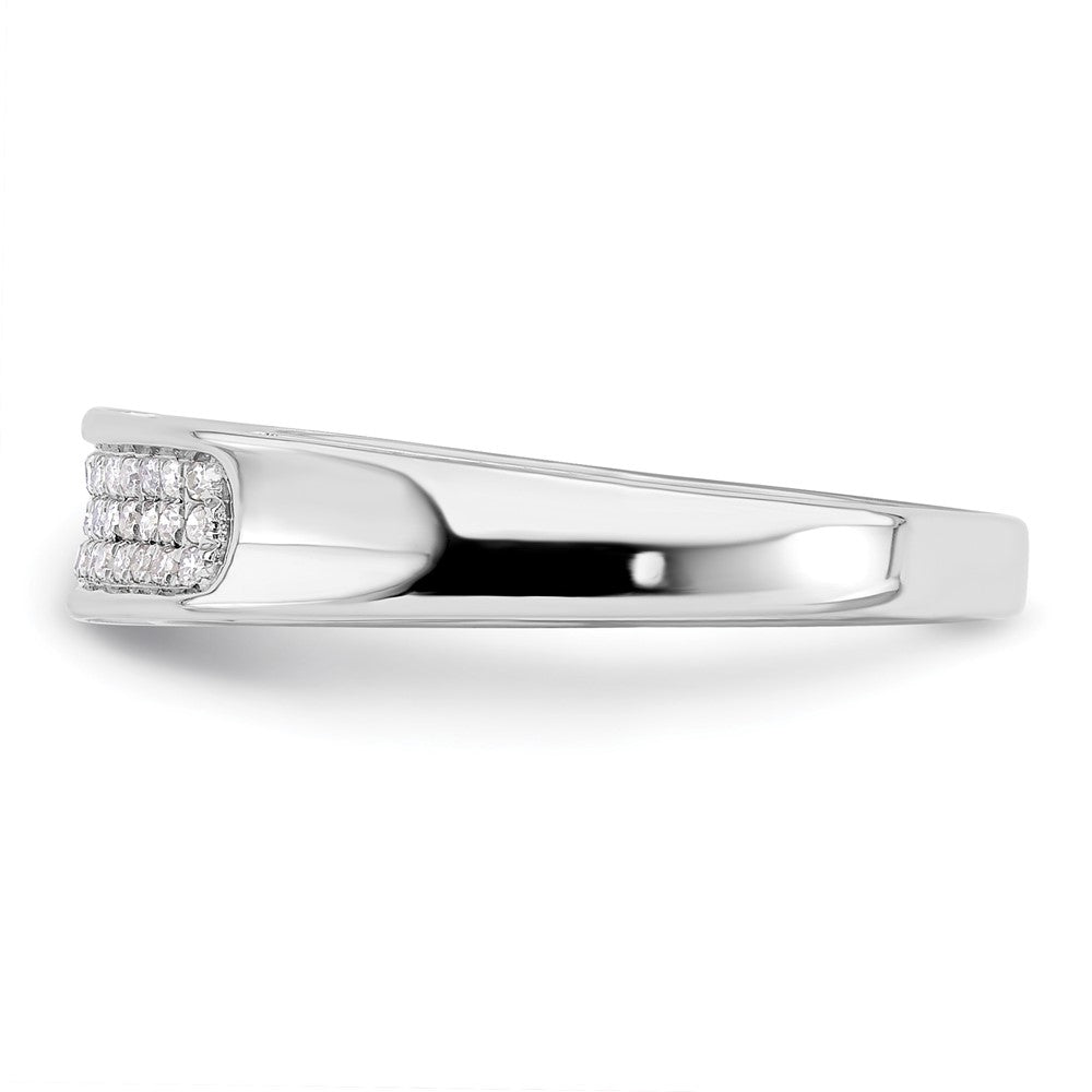 14K Weißgold Damen-Ring mit 0,2 ct. Laborgezüchtetem Diamant, VS/SI+ G+