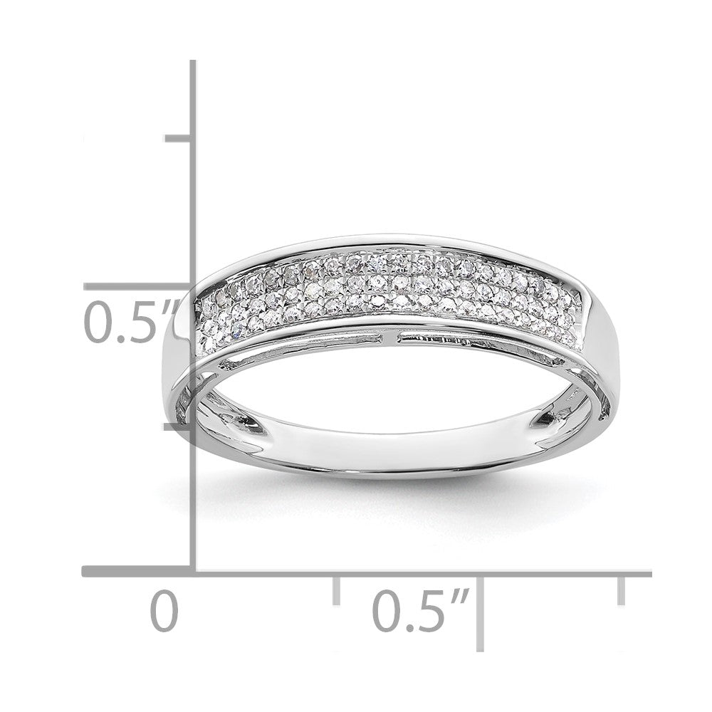 14K Weißgold Damen-Ring mit 0,2 ct. Laborgezüchtetem Diamant, VS/SI+ G+