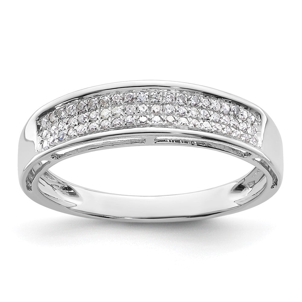 14K Weißgold Damen-Ring mit 0,2 ct. Laborgezüchtetem Diamant, VS/SI+ G+