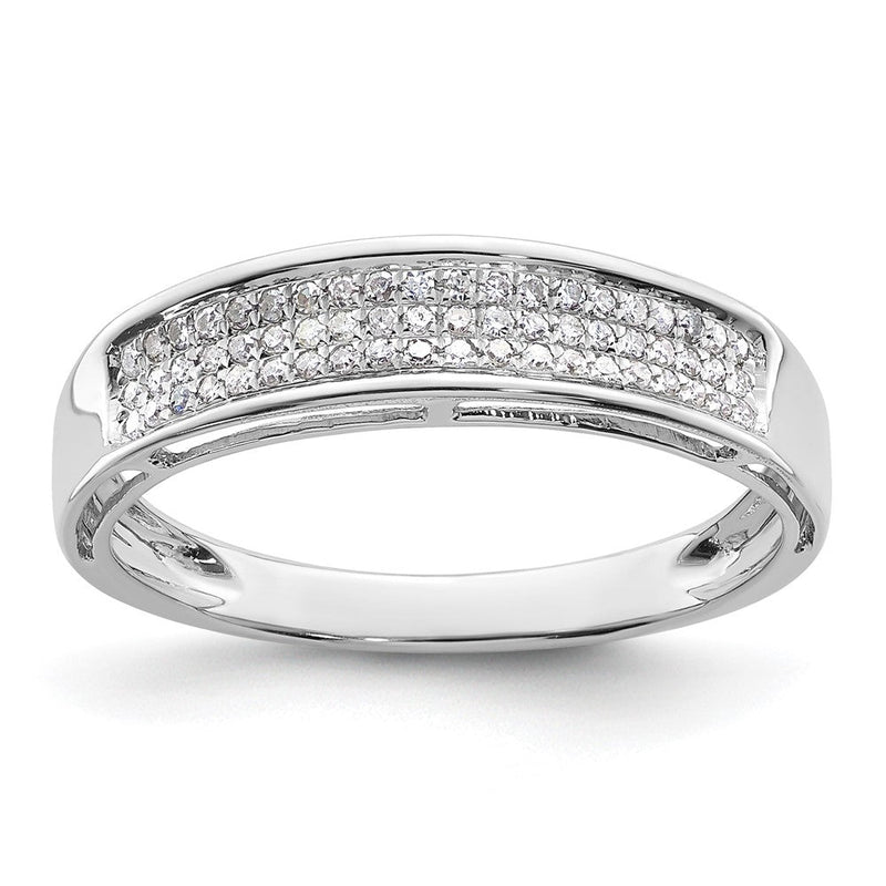 14K Weißgold Damen-Ring mit 0,2 ct. Laborgezüchtetem Diamant, VS/SI+ G+