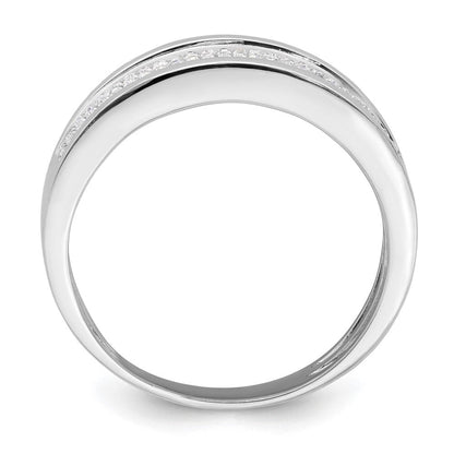 14K Weißgold Herren-Ring mit 0,25 ct. im Labor gezüchteten Diamanten, VS/SI+ G+