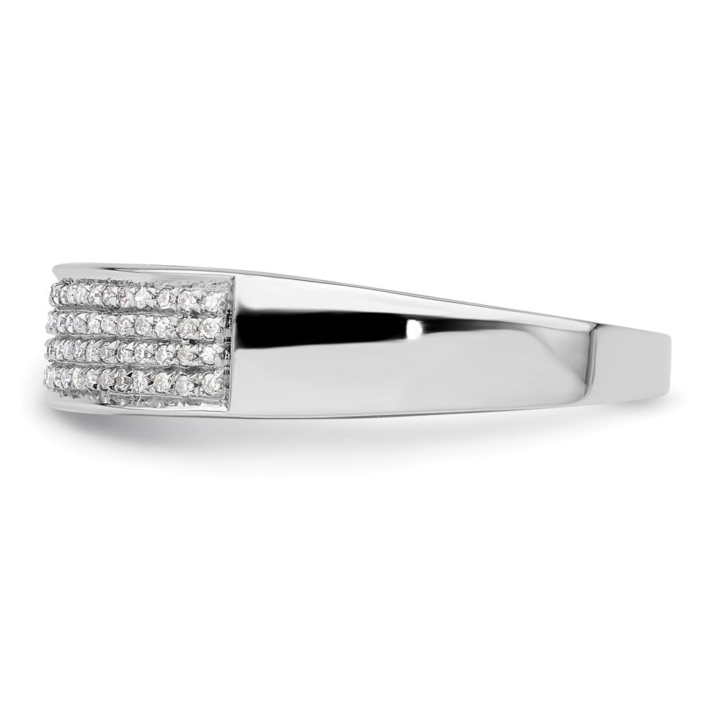 14K Weißgold Herren-Ring mit 0,25 ct. im Labor gezüchteten Diamanten, VS/SI+ G+