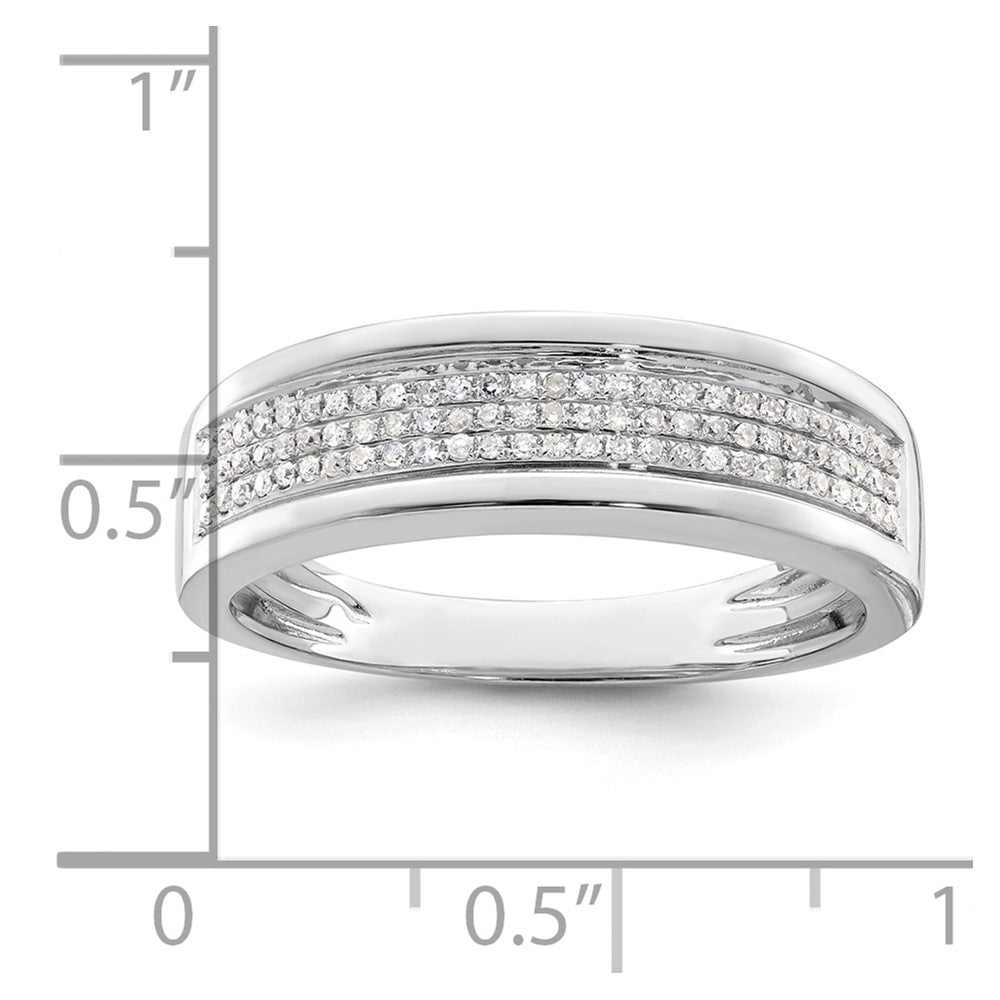 14K Weißgold Herren-Ring mit 0,25 ct. im Labor gezüchteten Diamanten, VS/SI+ G+