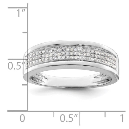 14K Weißgold Herren-Ring mit 0,25 ct. im Labor gezüchteten Diamanten, VS/SI+ G+