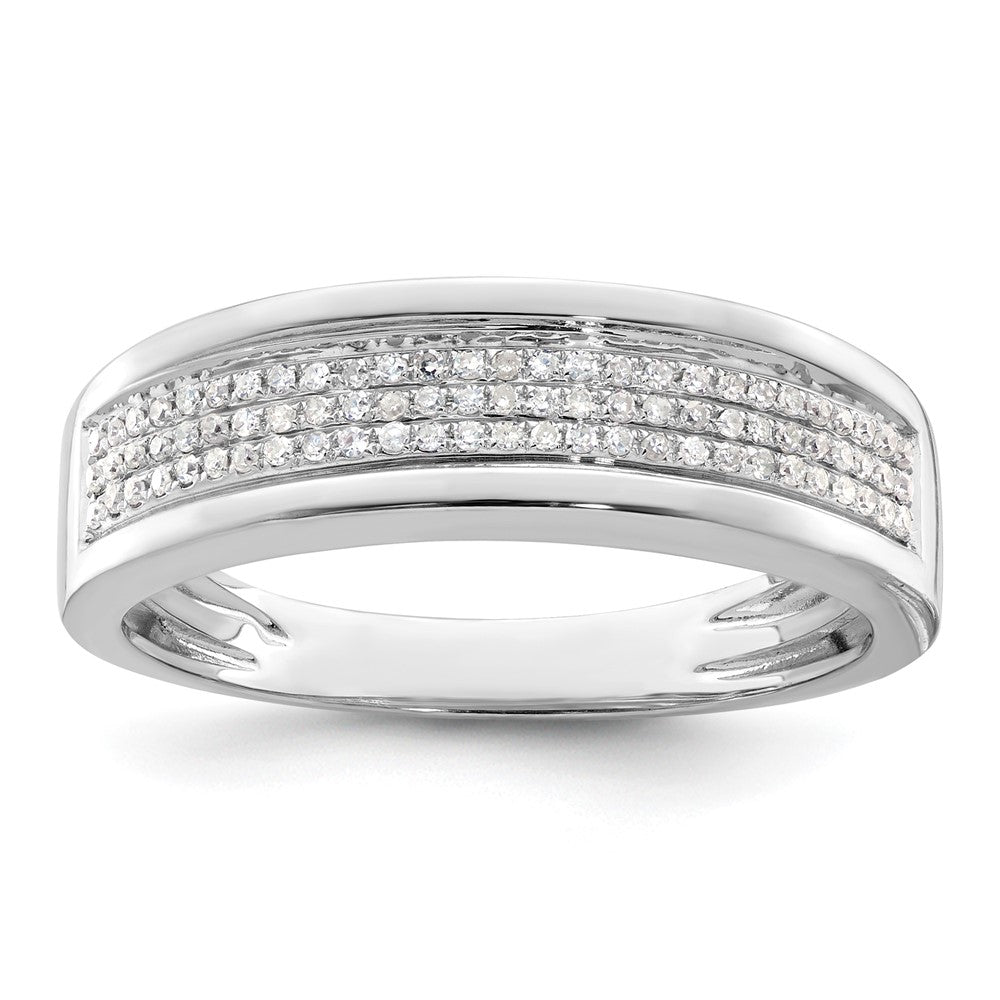 14K Weißgold Herren-Ring mit 0,25 ct. im Labor gezüchteten Diamanten, VS/SI+ G+