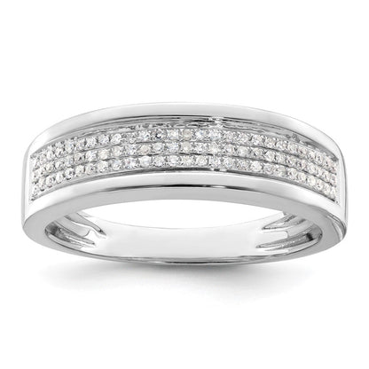 14K Weißgold Herren-Ring mit 0,25 ct. im Labor gezüchteten Diamanten, VS/SI+ G+