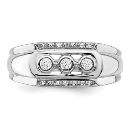 14K Weißgold Herrenring mit im Labor gezüchteten VS/SI+ G+ Diamanten