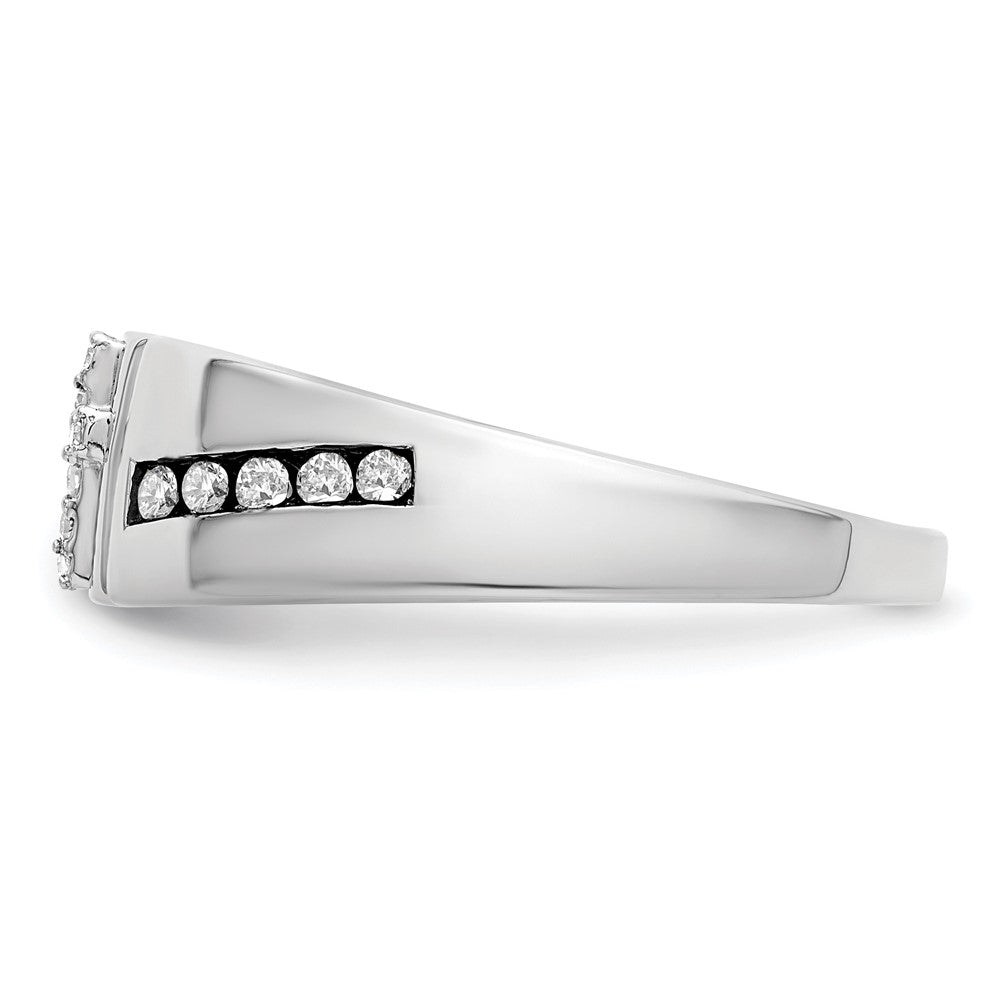 14K Weißgold Herrenring mit Kreuz, 0,25 ct. Laborgezüchteten Diamanten, VS/SI+ G+