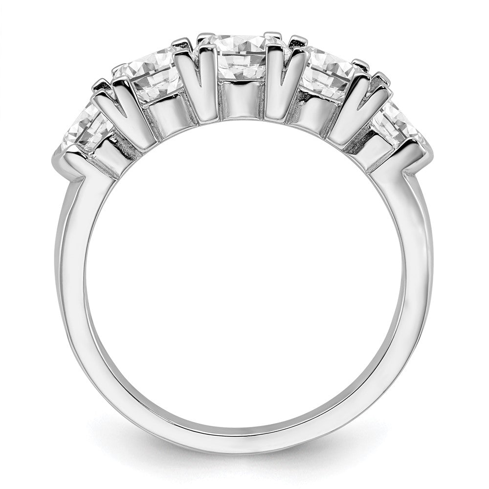14K Weißgold Fünf-Stein-Ring mit 1,75 ct. Laborgezüchteten Diamanten VS/SI+ G+
