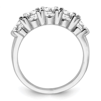 14K Weißgold Fünf-Stein-Ring mit 1,75 ct. Laborgezüchteten Diamanten VS/SI+ G+