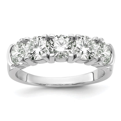 14K Weißgold Fünf-Stein-Ring mit 1,75 ct. Laborgezüchteten Diamanten VS/SI+ G+