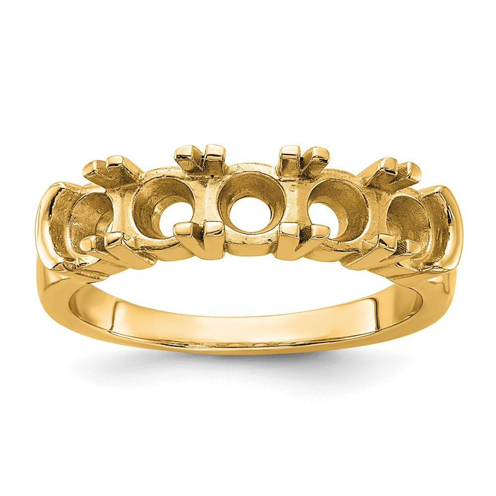 14K Gelbgold 1 3/4 Karat Im Labor Gezüchtet Diamant Vs/si+ G+ Five Stein Komplett Ring