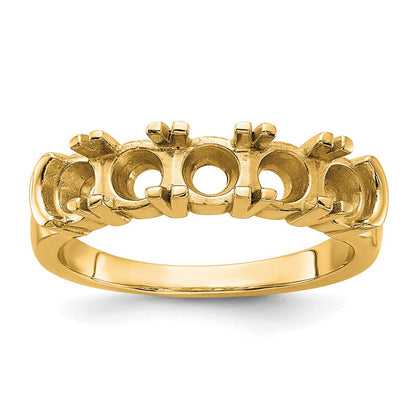 14K Gelbgold 1 3/4 Karat Im Labor Gezüchtet Diamant Vs/si+ G+ Five Stein Komplett Ring