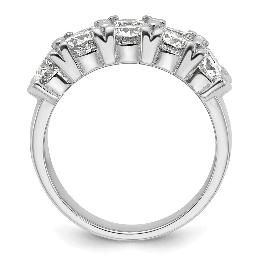 14K Weißgold Zehn-Stein-Ring mit doppelter Reihe, 3,375 ct. im Labor gezüchteten Diamanten VS/SI+ G+