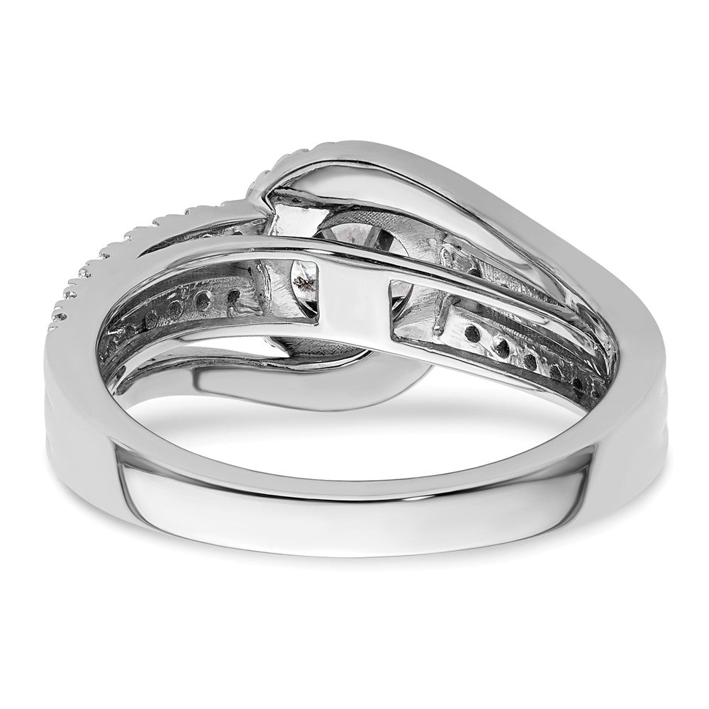 14K Weißgold Verlobungsring mit 0,75 ct. rund geschliffenen, im Labor gezüchteten Diamanten, VS/SI+ G+