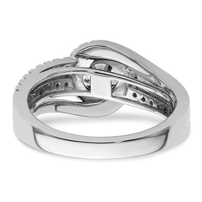 14K Weißgold Verlobungsring mit 0,75 ct. rund geschliffenen, im Labor gezüchteten Diamanten, VS/SI+ G+