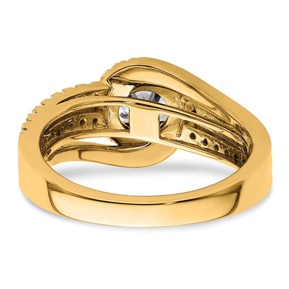 14K Gelbgold Verlobungsring mit 0,75 ct. rund geschliffenem, laborgezüchtetem Diamant, VS/SI+ G+