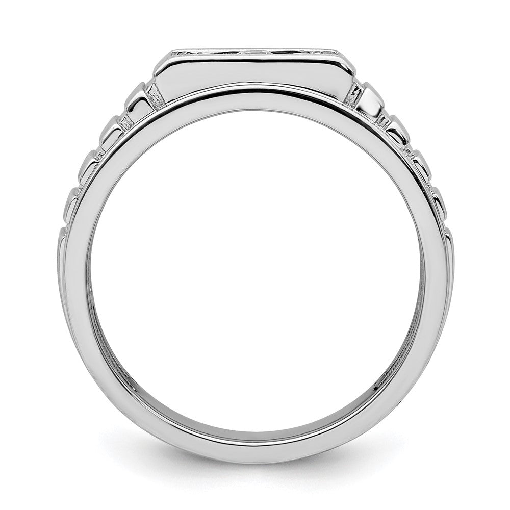 14K Weißgold Herren-Ring mit im Labor gezüchteten Diamanten, VS/SI+ G+