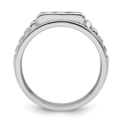 14K Weißgold Herren-Ring mit im Labor gezüchteten Diamanten, VS/SI+ G+
