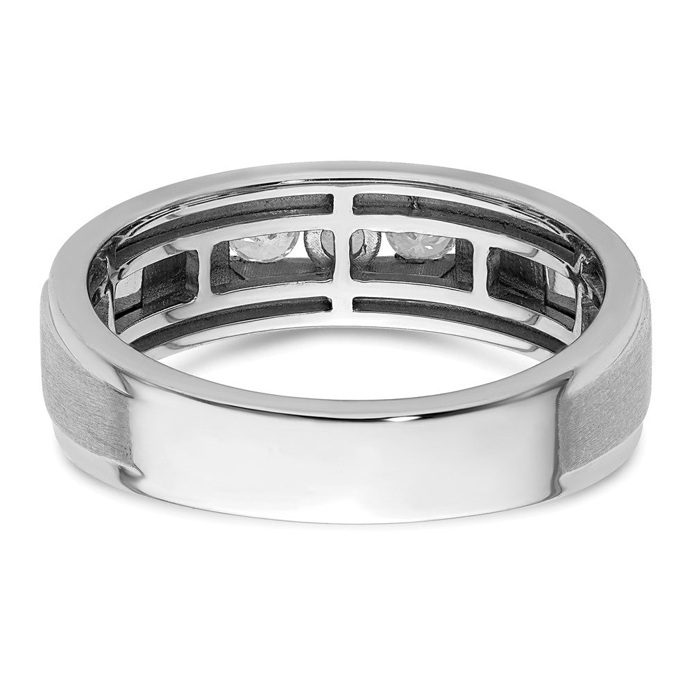 14K Weißgold Herren-Ring mit im Labor gezüchteten Diamanten, VS/SI+ G+