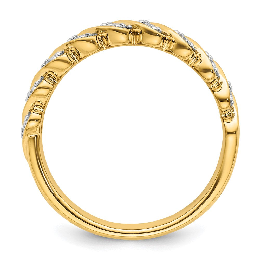 14K Gelbgold Ehering mit 0,33 ct. Laborgezüchteten Diamanten VS/SI+ G+
