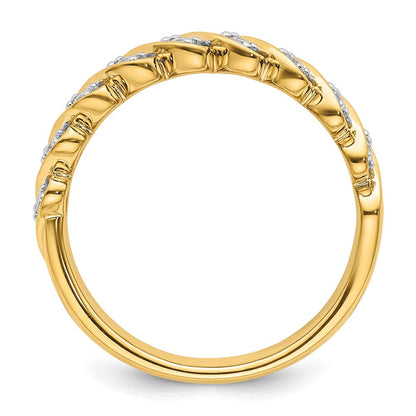 14K Gelbgold Ehering mit 0,33 ct. Laborgezüchteten Diamanten VS/SI+ G+