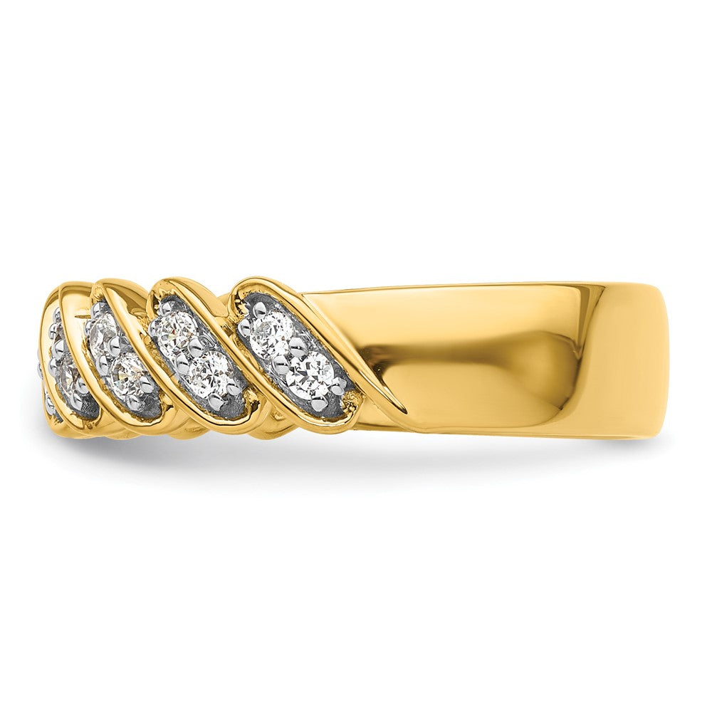 14K Gelbgold Ehering mit 0,33 ct. Laborgezüchteten Diamanten VS/SI+ G+