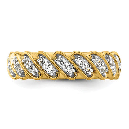 14K Gelbgold Ehering mit 0,33 ct. Laborgezüchteten Diamanten VS/SI+ G+