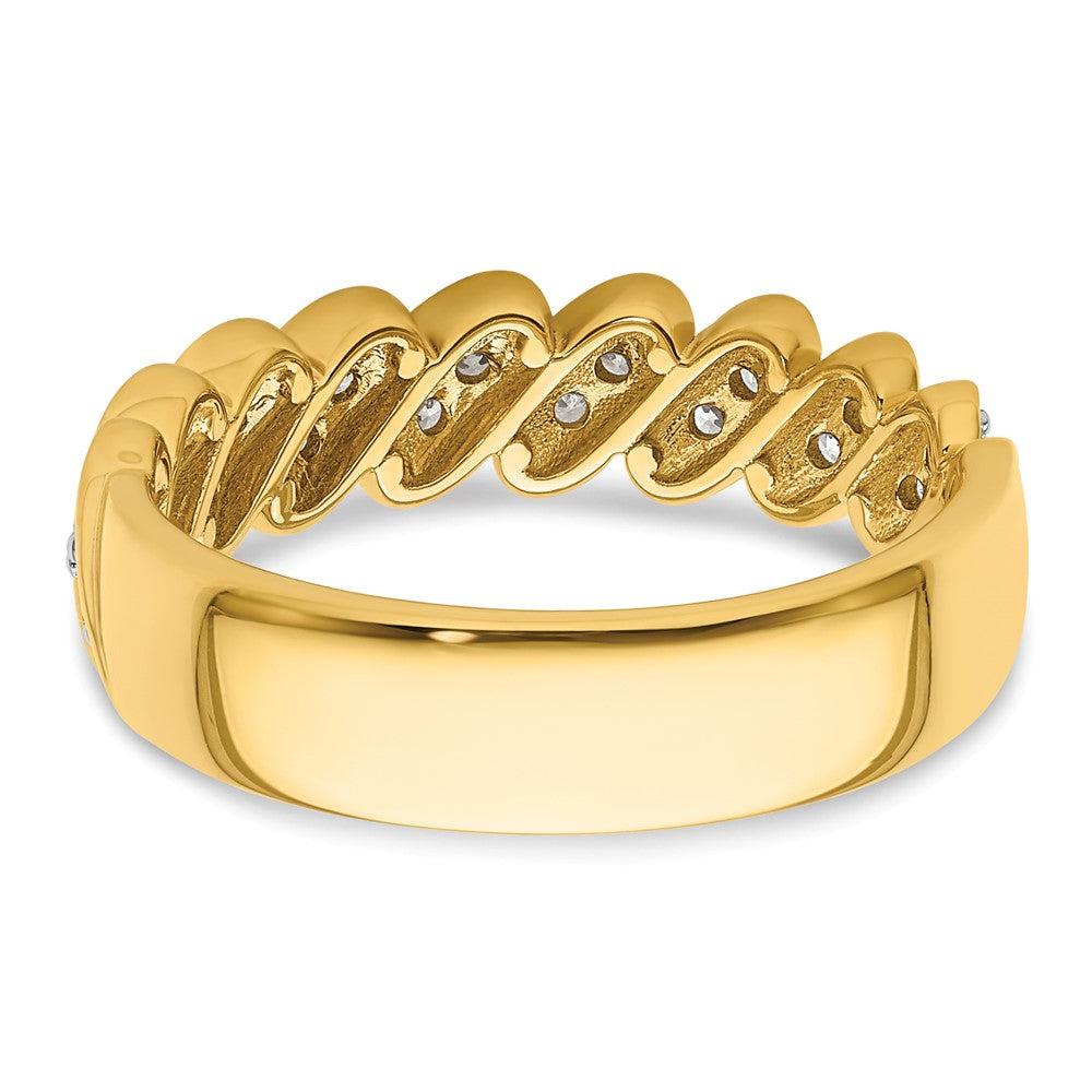 14K Gelbgold Ehering mit 0,33 ct. Laborgezüchteten Diamanten VS/SI+ G+