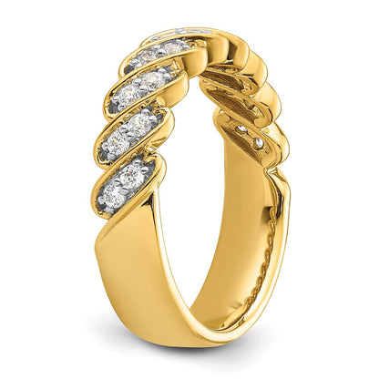 14K Gelbgold Ehering mit 0,33 ct. Laborgezüchteten Diamanten VS/SI+ G+