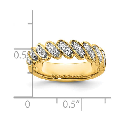 14K Gelbgold Ehering mit 0,33 ct. Laborgezüchteten Diamanten VS/SI+ G+