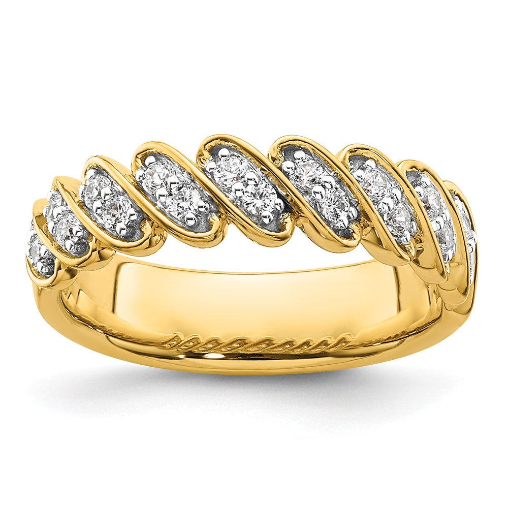 14K Gelbgold Ehering mit 0,33 ct. Laborgezüchteten Diamanten VS/SI+ G+