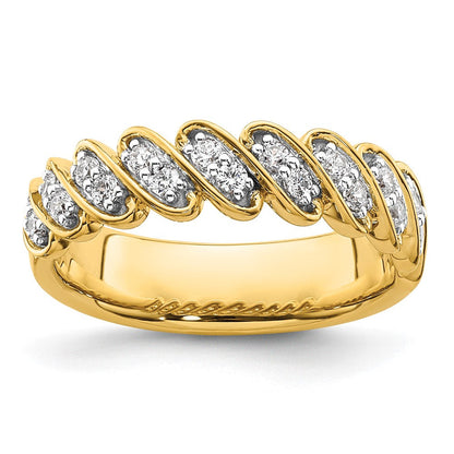 14K Gelbgold Ehering mit 0,33 ct. Laborgezüchteten Diamanten VS/SI+ G+
