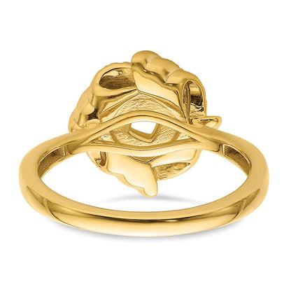 14K Gelbgold Labor gezüchteter VS/SI FGH Diamant Liebesknoten-Ring