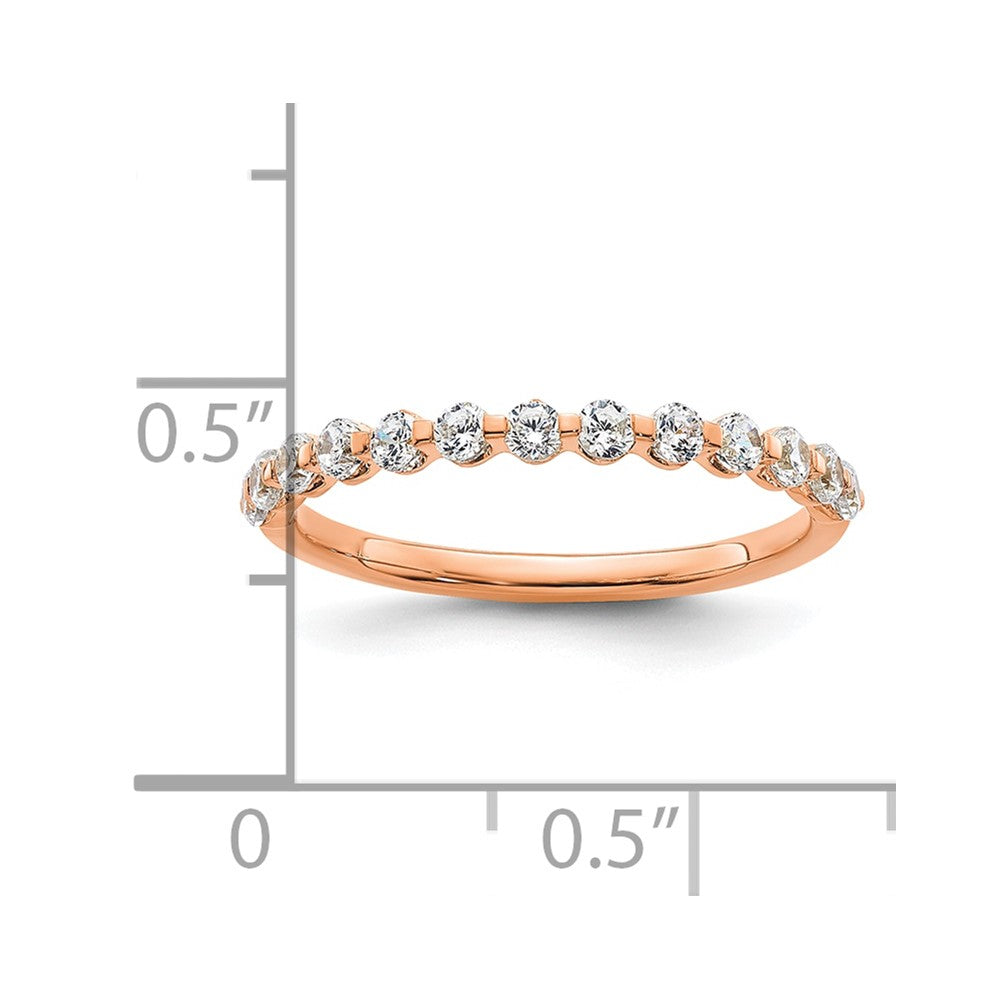 14K Roségold True Origin 1/2 Karat Im Labor Gezüchtet Diamant Vs D E F Ring
