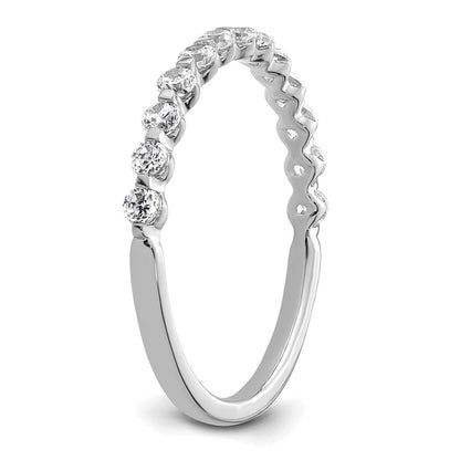 True Origin 14K Weißgold 1/2 Karat Im Labor Gezüchtet Diamant Vs+ F+ Komplett Ehering Ring