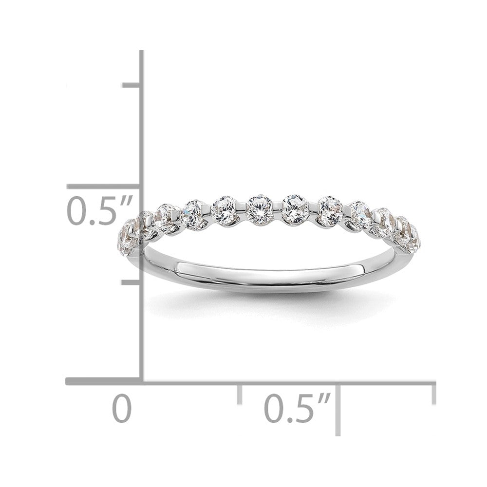 True Origin 14K Weißgold 1/2 Karat Im Labor Gezüchtet Diamant Vs+ F+ Komplett Ehering Ring
