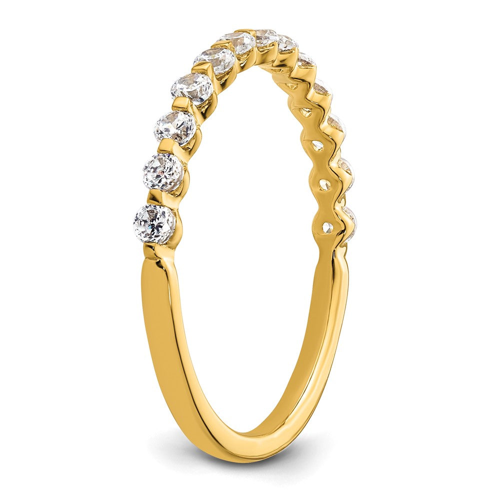 True Origin 14K Gelbgold 1/2 Karat Im Labor Gezüchtet Diamant Vs+ F+ Komplett Ehering Ring