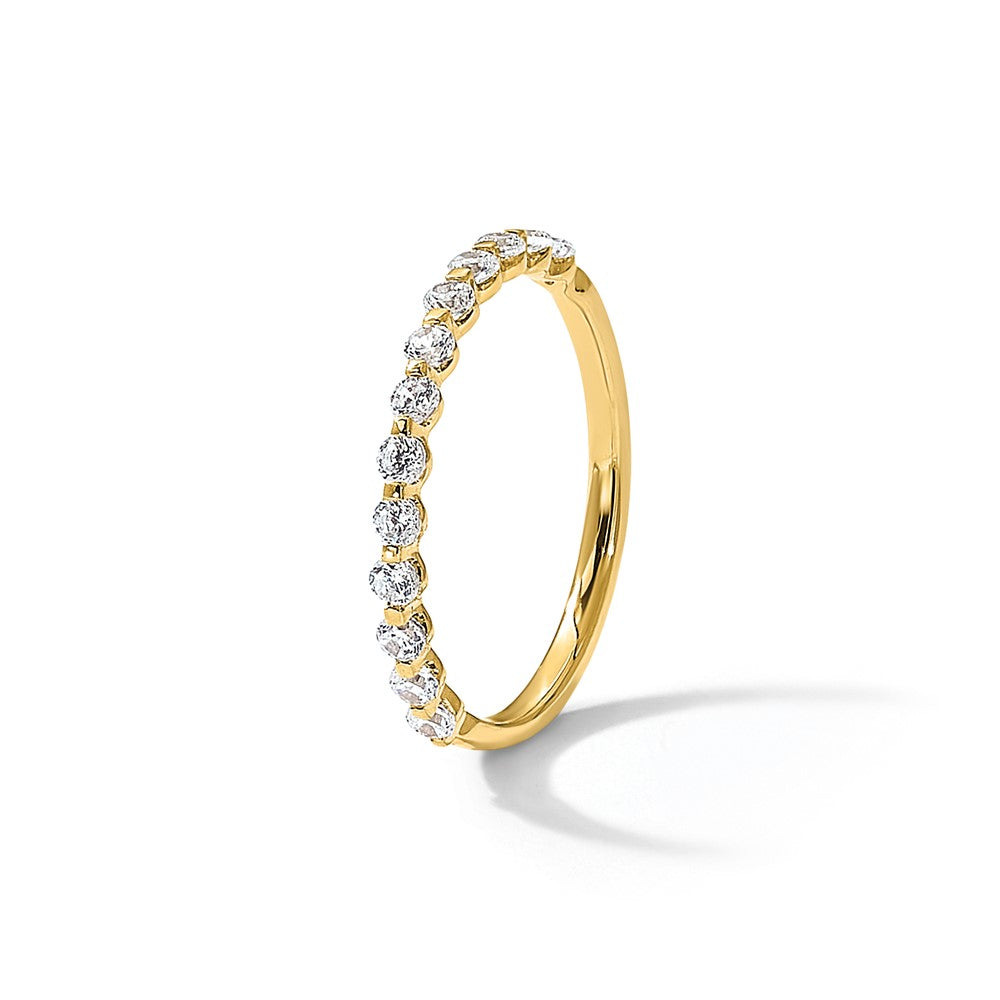 True Origin 14K Gelbgold 1/2 Karat Im Labor Gezüchtet Diamant Vs+ F+ Komplett Ehering Ring