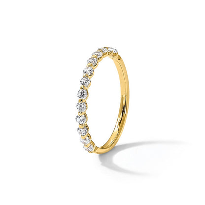 True Origin 14K Gelbgold 1/2 Karat Im Labor Gezüchtet Diamant Vs+ F+ Komplett Ehering Ring