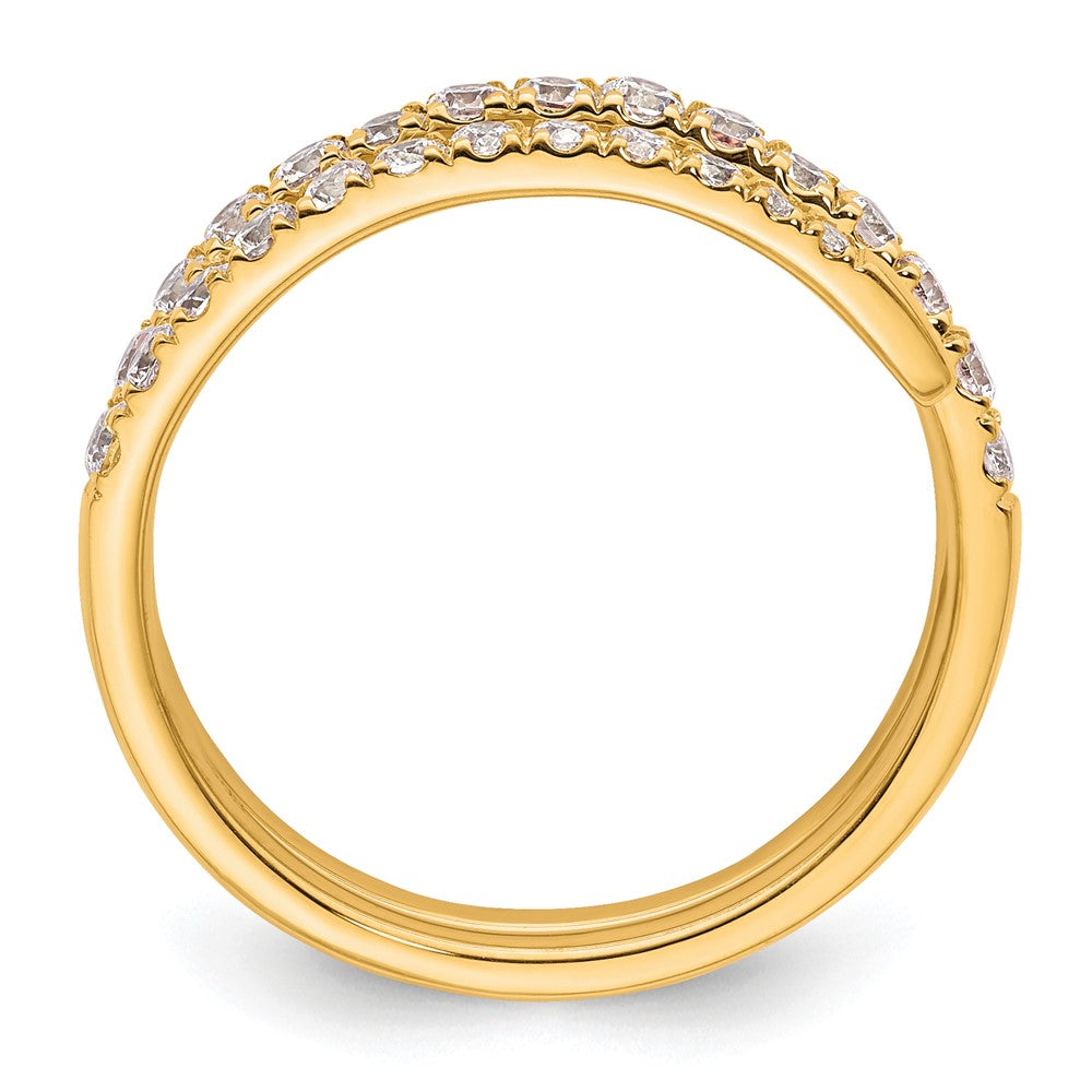 True Origin 14K Gelbgold 3/4 Karat Im Labor Gezüchtet Diamant Vs+ F+ Komplett Fasion Ehering Ring