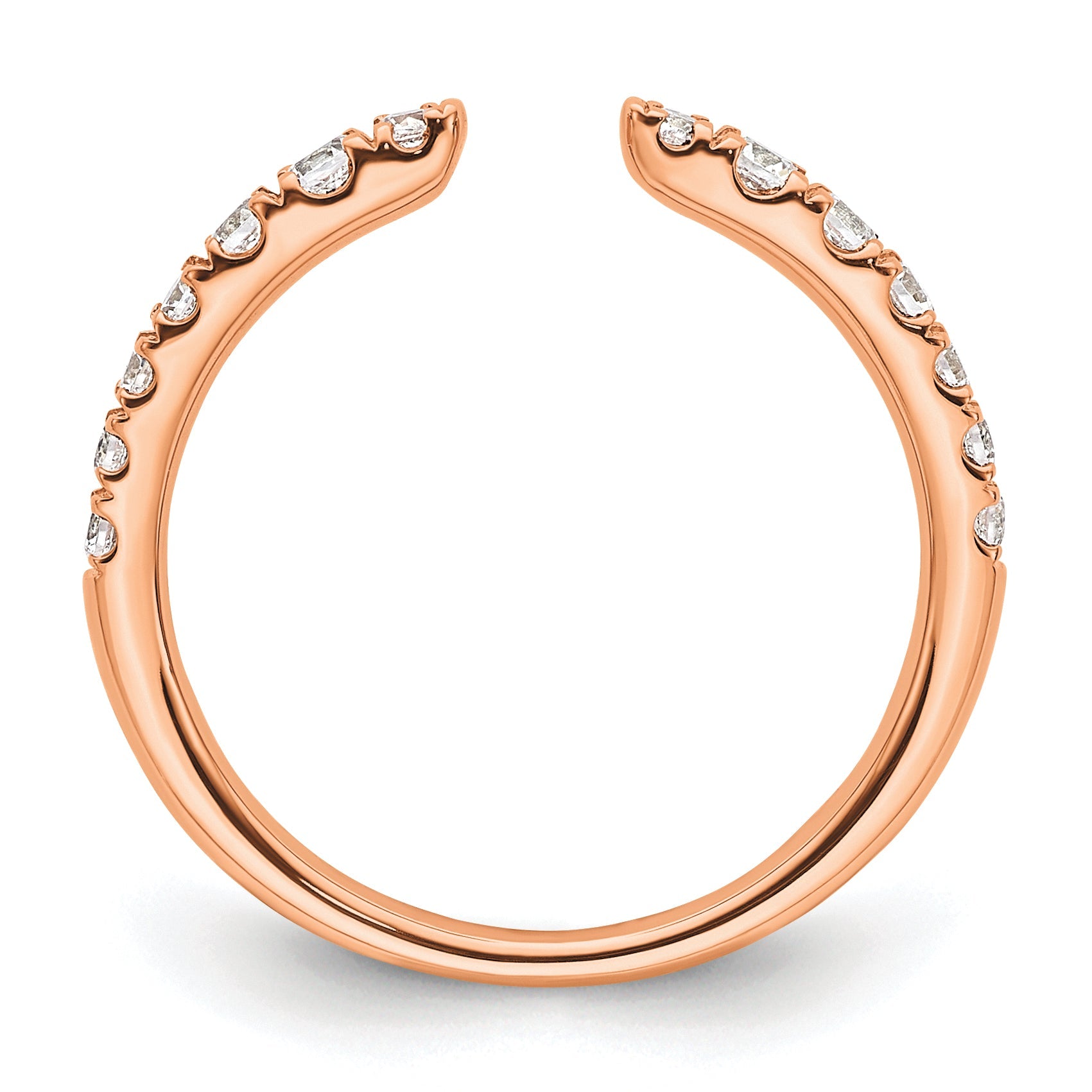 14K Roségold True Origin 3/8 Karat Im Labor Gezüchtet Diamant Vs D E F Fantasie Ring