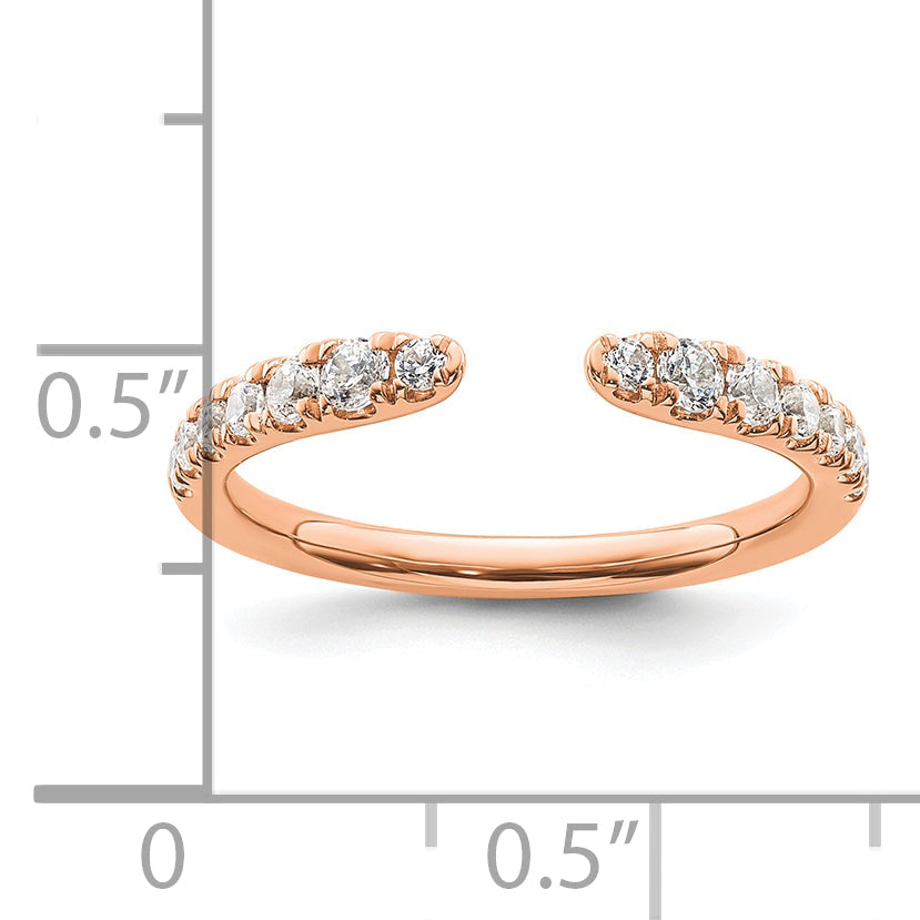 14K Roségold True Origin 3/8 Karat Im Labor Gezüchtet Diamant Vs D E F Fantasie Ring