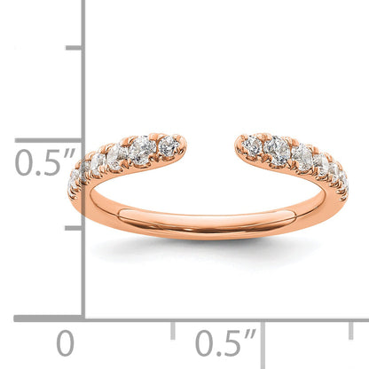 14K Roségold True Origin 3/8 Karat Im Labor Gezüchtet Diamant Vs D E F Fantasie Ring