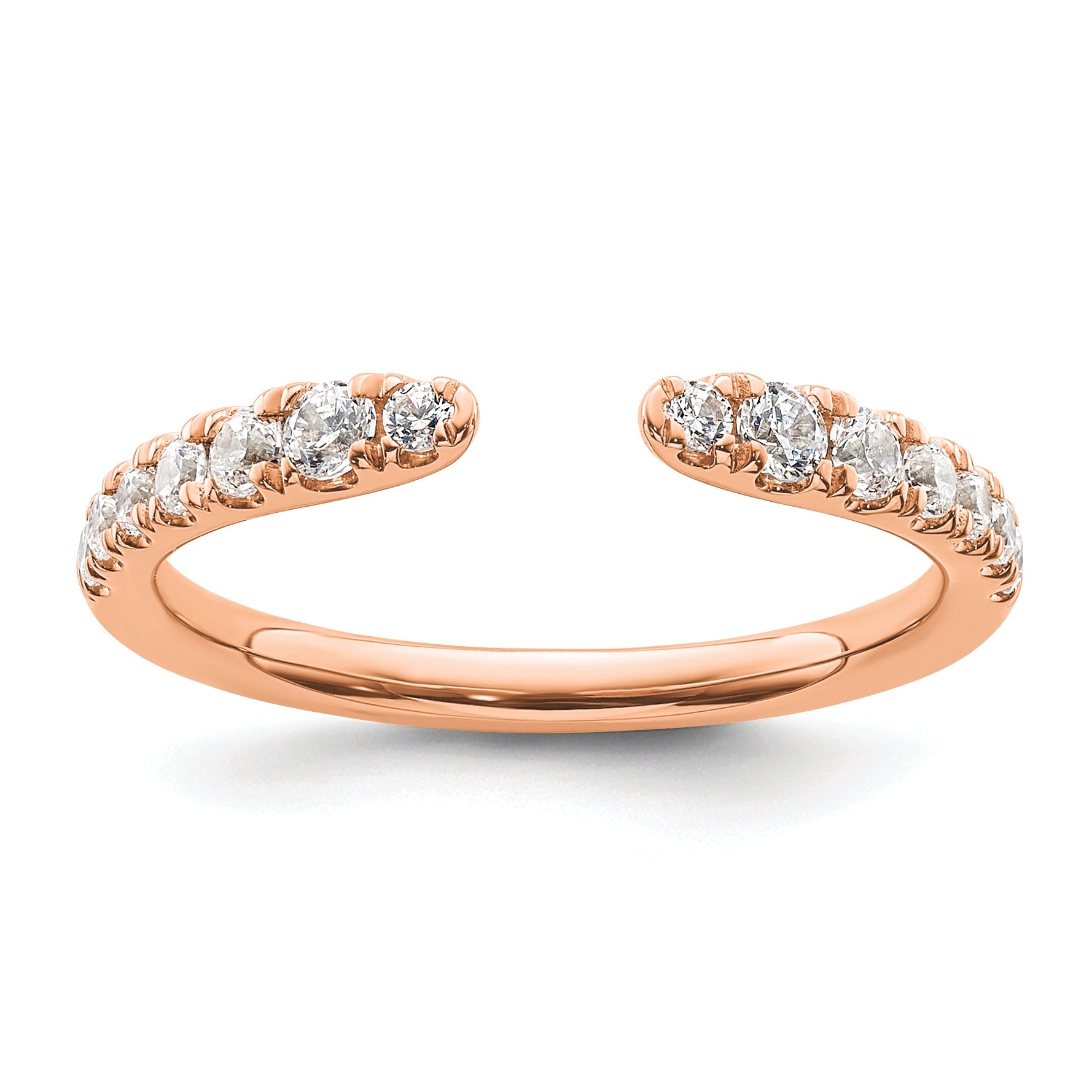 14K Roségold True Origin 3/8 Karat Im Labor Gezüchtet Diamant Vs D E F Fantasie Ring