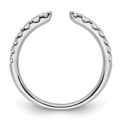 True Origin 14K Weißgold 3/8 Karat Im Labor Gezüchtet Diamant Vs+ F+ Komplett Ehering Ring