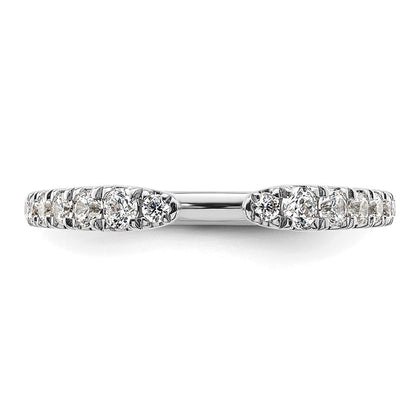 True Origin 14K Weißgold 3/8 Karat Im Labor Gezüchtet Diamant Vs+ F+ Komplett Ehering Ring