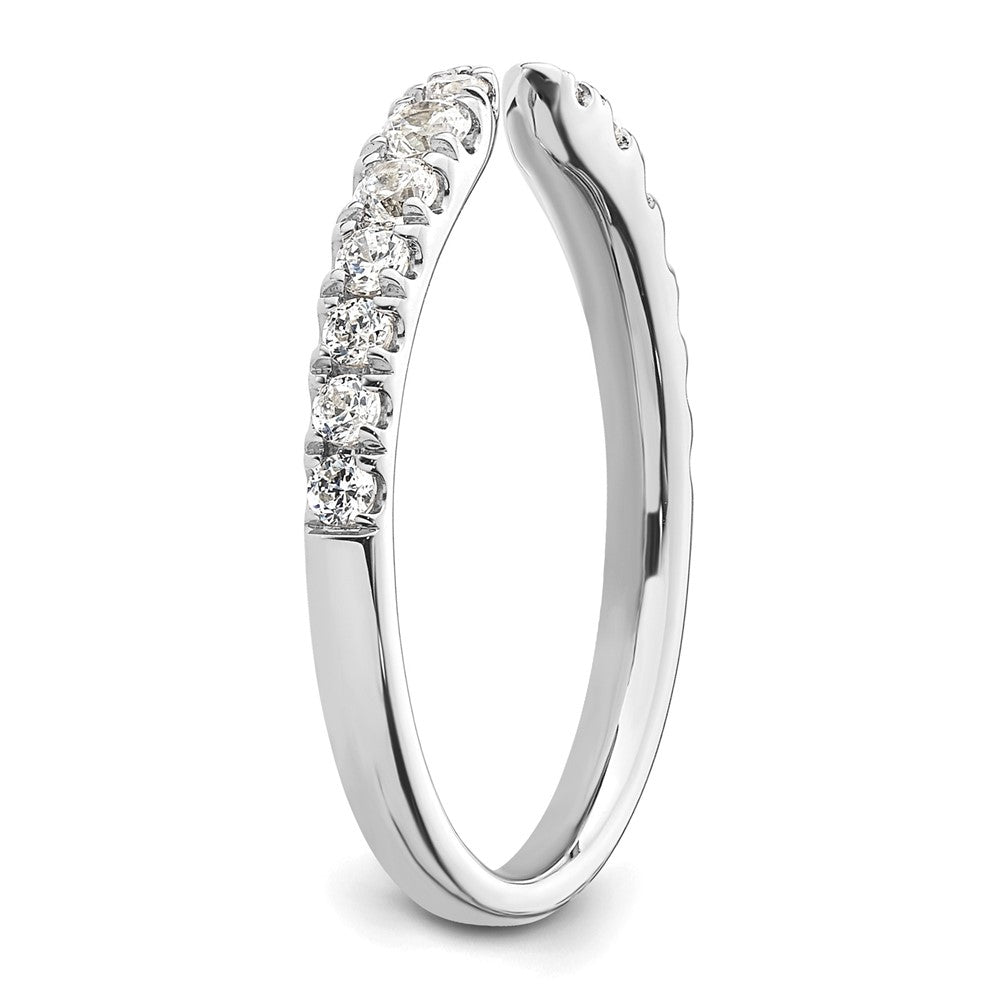 True Origin 14K Weißgold 3/8 Karat Im Labor Gezüchtet Diamant Vs+ F+ Komplett Ehering Ring