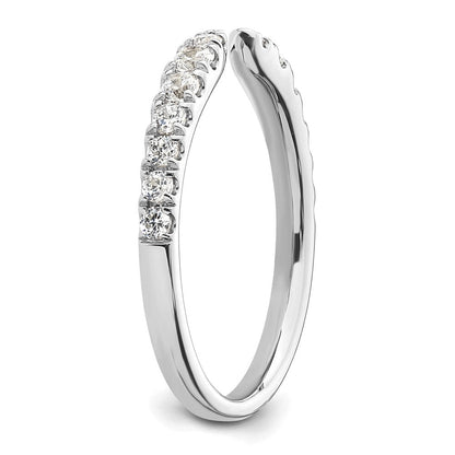 True Origin 14K Weißgold 3/8 Karat Im Labor Gezüchtet Diamant Vs+ F+ Komplett Ehering Ring