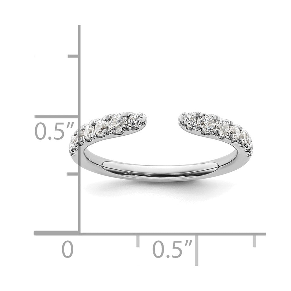 True Origin 14K Weißgold 3/8 Karat Im Labor Gezüchtet Diamant Vs+ F+ Komplett Ehering Ring